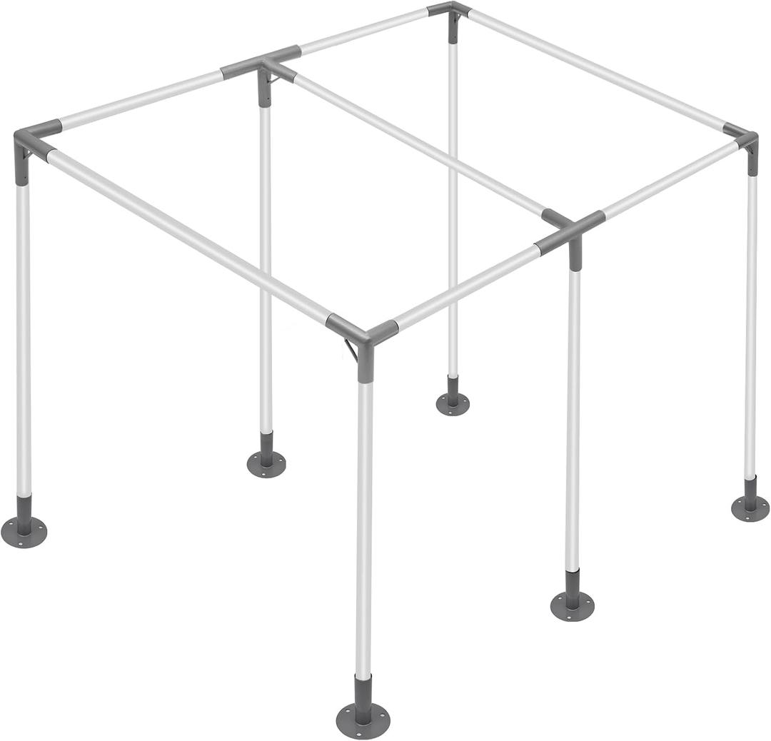 6 Leg Carport KitsSlant Roof Canopy Fitting Kit with 1-3/8" ID, Galvanized Steel Carport Connectors, shed Frame kit DIY Project, 19 inches x 17 inches x 8 inches