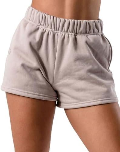 Kamo Fitness CozyTec Sweat Shorts Women High Waisted Lounge Comfy Casual Cotton Shorts with Pockets, XS