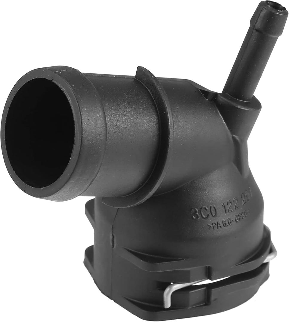X AUTOHAUX Upper Radiator Coolant Hose Connector 3C0122291D for Volkswagen Beetle Eos Golf Jetta Passat SportWagen