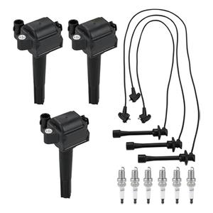 JDMON 3 Ignition Coils with 3 Wire and 6 Iridium Spark Plugs Compatible with Toyota Camry 19962001, Sienna 19982000, Avalon 19961999, Lexus ES300 19962001 3.0L Replace UF155 UF155 9091902215C