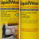 Abatron LiquidWood Kit - 12 Ounce - 2-Part Structural Wood Epoxy Resin - Wood Hardener and Consolidant - Perfect Primer for WoodEpox Epoxy Wood Filler