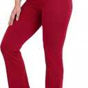 NirLUX Bootcut Leggings for Women – High Waisted Yoga Pants Women – Tummy Control Workout Womens Leggings (8 32", Salsa)
