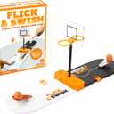 Flick & Swish Basketball by Relatable, Exciting 2 Player Easter Family Game Everyone Can Enjoy, Mini Basketball Game for Easter Game Night and Easter Basket Stuffers, Includes 1 Court Board