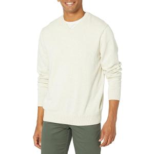 Amazon Essentials Men's V-Neck Pullover Sweater (Oatmeal Heather)