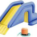 Pool Slide Inflatable Swimming Water Slide, Summer Swimming Pool Supplies Universal Trampoline Ladder Backyard Slide
