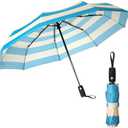 Mr. Pen- Windproof Travel Umbrella, Blue Stripes Automatic Umbrellas for Rain, Compact Umbrella, Travel Umbrella Compact, Umbrella Windproof Umbrella, Umbrellas for Rain Windproof, Portable Umbrella