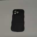 Magnetic for iPhone 15 Pro Max Case, [Full Camera Protection][Compatible with MagSafe] Cute Wave Frame Silicone Shockproof Protective Phone Case for iPhone 15 Pro Max 6.7",Black