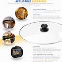 Oval Glass Crock Pot Lid 7 Quart Replacement for Oval lid Crock Pot Slow Cooker SCV700SS and for Hamilton Beach Slow Cooker Lids Replacement 7 Quart 33474G.