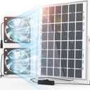 SOLPERK Solar Fan for Greenhouse, 10W Solar Powered Fan for Chicken Coop, Waterproof Solar Exhaust Fan for Shed with 11.8ft/3.6m Cable