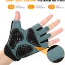 Braventure Bike Gloves for Women Cycling: Light Weight Half-Finger Cycling Gloves with Anti-Slip Shock-Absorbing Pad