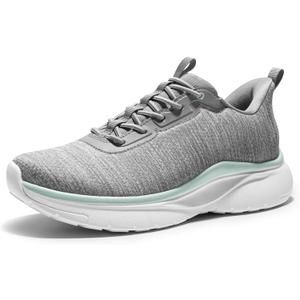 NORTIV 8 Women's Slip on Walking Shoes Tennis Lightweight Gym Sneakers ActiveFlow Workout Breathable Hands-Free Cross Trainer Comfortable Fashion Sneakers (9.5, Grey)