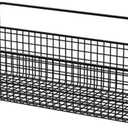 Wire Wall Basket, Wall Mounted Organizer Kitchen Organizer, Wire Storage Shelf Rack for Cabinets, Pantry, Closets, Bathroom, Kitchen, Bedroom(Black)