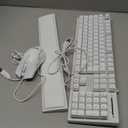 RedThunder K10 Wired Gaming Keyboard and Mouse and Wrist Rest Combo, RGB Backlit, Mechanical Feel Anti-ghosting Keyboard + 7D 7200 DPI Mice+Soft Leather Wrist Rest 3 in 1 PC Gamer Accessories(White)