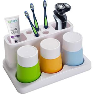 Toothbrush Holder Kids Family Set for Bathroom Storage Organizer