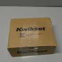 Kwikset Halifax Interior Privacy Door Handle with Lock, Door Lever For Bathroom and Bedroom, Venetian Bronze Reversible Keyless Push Button Lock Door Lever, with Microban Protection, Square Rose
