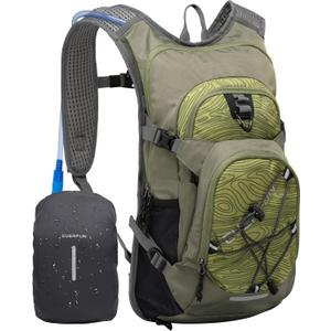 Everfun Hydration Backpack 18L with Water Bladder 2L Hiking Water Backpack Women Men Hydration Pack Insulated Lightweight Day Hydropack with Storage for Hiking, Biking, Running, Festival