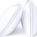 viewstar Pillows Queen Size Set of 2, Hotel Quality, Down Alternative Gusseted Bed Pillows for Side, Back, or Stomach Sleepers, White