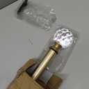 EXCLUSIVE HOME Crystal Ball 1" Curtain Rod and Coordinating Finial Set, Gold, Adjustable 66"-120"