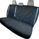 Season Guard Back Seat Towel Seat Cover for Cars; Great for After Gym Workouts, Dogs, and Outdoor Activities; Universal Fit for Cars SUVs Vans Trucks Rear Seats, EZ fit, Non Slip Grip, Black