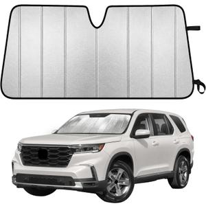 EcoNour Accordion Foldable Windshield Sun Shade Fit for 2016-2024 2025 2026 Honda Pilot Sunshade, Front Car Window Shades Sun Visor, Blocks UV Rays & Heat, Car Accessories