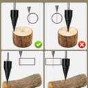 Firewood Log Splitter 2 Pack 45mm+32mm Easy Log Splitting Drill Bits Heavy Duty Electric Drills Screw Cone Driver Tools Split Wood Efficiently for Dry Soft Woods + 4 Drill Attachments