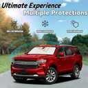 Windshield Sun Shade for Chevy Chevrolet Tahoe 2021-2025, Car Front Window Sunshade with 240T Sun Visor Protector Blocks UV Rays Heat Sun Shield Accessories