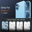 Magnetic for iPhone 17 Case, [Matte Solid Color] [Full Camera Protection] Protective Case for iPhone 17 - Light Blue