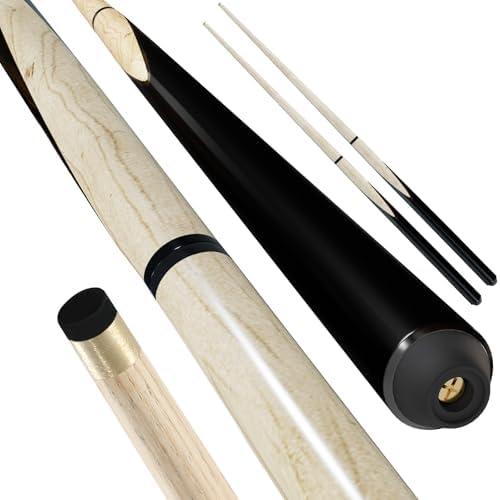 Nenkim 2 Piece Billiard House Cue Sticks,Pool Cue Stick with Leather Tip 32 Inch Short Pool Cue Durable Hardwood Billiard Stick Smooth Tip Portable Design for Home Game Room Leisure Play