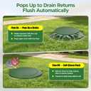 Pop Up Drainage Emitter with Elbow,fits 3 Sewer and Drain Fittings, Dual-Rod Downspout Cover, Outdoor Drain Cover for Yard Outlet, Channel Drains & Catch Basins,1PC