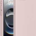 Miracase Compatible with iPhone 16e Case, [Soft Anti-Scratch Microfiber Lining], Liquid Silicone Case Gel Rubber Shockproof Drop Protection Phone Case for iPhone 16e, Sand Pink