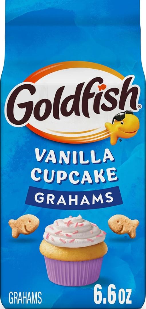 Goldfish Grahams Vanilla Cupcake Baked Grahams, 6.6 Oz Bag (EXP 11/08/26)