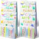 24 Art Birthday Party Favor Bags Painting Goodie Bags Rainbow Pastel Colorful Paint Party Favors for Kids Painting Birthday Party Decoration