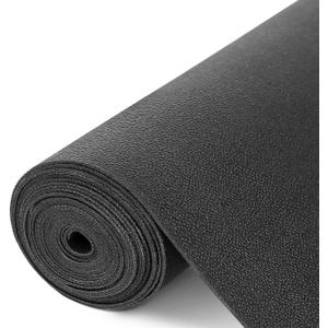 WochiTV Shelf Liner for Cabinets, Drawer Non Adhesive Non Slip Foam Mat for Kitchen, Pantry, Bathroom, Cupboard, Garage, Closet, Shelves, Drawer, Tool Box, Black 11.8 x 59 inches