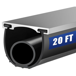 Garage Door Seals Bottom Rubber Strip, Weather Stripping Kit Seal Strip Replacement, Universal Weatherproof Threshold Buffering Sealing Rubber 4" Width (1/4 Inch T-End, 20FT Long)