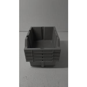 Store Heavy Duty Stackable Open Front Plastic Storage Container Bin 4 Pack
