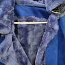Ebifin Men's Shearling Leather Coat Faux Suede Sherpa Lined Sheepskin Jacket with Hood, Small