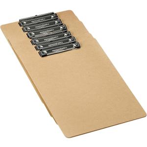 Amazon Basics Hardboard Office Clipboard, Low-Profile, Letter Size, 9" x 12.5", Brown, 6-Pack