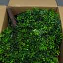 22" Artificial Boxwood Topiary Outdoor Plants with Spike, 2 Pack Faux Bushes UV Resistant Fake Shrubs for Front Porch Dcor