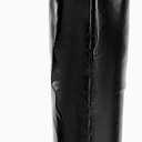 Coutgo Womens Thigh High Boots Pointed Toe Chunky Heel Wide Calf Over the Knee Boots Winter Shoes (Black)