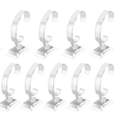 11  Pack Plastic C-Type Watch Display Stands, Durable Bracelet or Bangle Rack Holder for Jewelry Shops, Wristbands, Stretchie Bangles, Clear Showcase Organizer