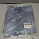 Jean Skirt for Women Stretch Casual High Waisted Denim Short Skirt Cute A Line Mini Pencil Skrit (Blue, S)