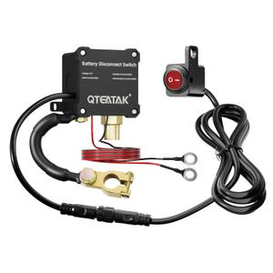 12 V Battery Disconnect Switch for Car, 250 A, 9.84 FT Battery Kill Switch to Prevent Battery Drain, Battery Cut Off Switch for Truck RV