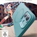 ESR for iPhone16 Plus Case with MagSafe, Supports Magnetic Charging, Smooth & Slim Silicone Case, Shockproof, Full Screen and Camera Protection, Soft Microfiber Lining,Teal