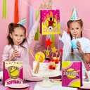 JOYGATHER 24 Pcs Softball Party Favors Bags with Handles, Softball Goodie Gift Candy Treat Snack Paper Bags with 3 Different Types for Birthday Party Supplies Baby Shower Decorations