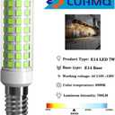 E14 LED Bulbs 3 Pack E14 European Screw Base for Electric Window Candle Lamp,Refrigerator Bulb E14 Cooker Hood Oven Bulb,7W Equivalent to70W Incandescent Bulb 700LM AC120V (Daylight White 6000K)