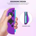 FUNDIARY Replacement for Nintendo Switch 2 Controller, Switch Wireless Controllers Compatible with Switch 2, Anti-Slip Soft Silicone Protective Cover with 2 Thumb Caps, Purple+Orange