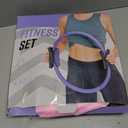 Pilates Equipment Kit for Home Workouts - 18pcs Set- 14'' Pilates Ring and Ball Set for Women, Pilates/Yoga Accessories Kit with Wrist Weights, Resistance Bands, Core Sliders, Yoga Strap