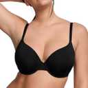 Women's Lightly Lined T-Shirt Bra, Bras for Women
(34C, Black)