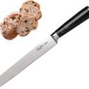Sourdough bread knife, Bread slicer for homemade bread, Serrated Knife with Stainless Steel, Sourdough, Cake cutter, 8-inch (Black)