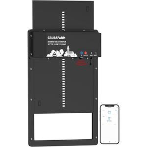 Smart Chicken Coop Door - App & Timer Controlled, Tri-Power Solar/Battery/Grid, Anti-Pinch Safety Sensor, Weatherproof Aluminum Design, Plug & Play Installation